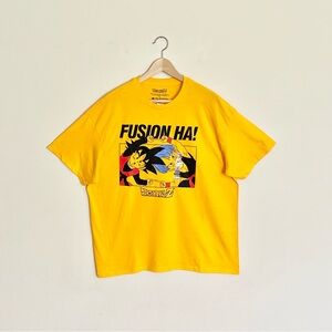 NEW Dragon Ball Z “Fusion Ha!” Gotenks Gohan Graphic Yellow T Shirt Adult XL 2XL